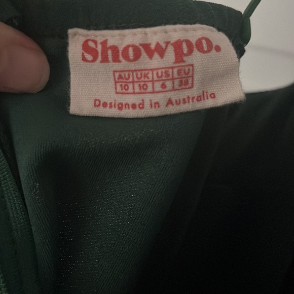 Green asymmetrical midi dress - Picture 5 of 9